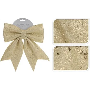 Kokarda szampańskie złoto 29 cm mix - Ozdoby bożonarodzeniowe - miniaturka - grafika 1