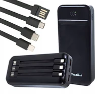 Powerbanki - Powerbank 20000 mAh 22,5W QC PD USB USB-C Szybki Mocny Przewody RIWALL RY-01 - miniaturka - grafika 1
