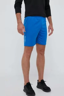 Spodenki męskie - Hummel szorty treningowe Flex Mesh kolor niebieski - grafika 1