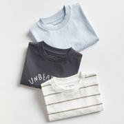 Koszulki dla chłopców - Reserved - Bawełniany t-shirt oversize 3 pack - Kremowy - miniaturka - grafika 1