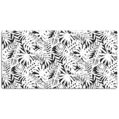 Podkładki na biurko - Mata ochronna na blat Czarno-białe liście 120x60 cm, Dywanomat - miniaturka - grafika 1