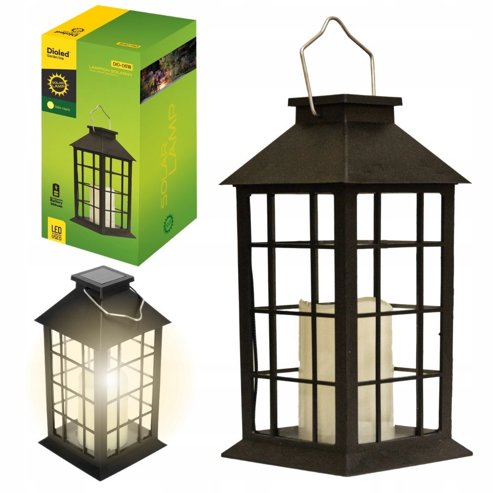 Lampion Solarny Świeca Led Barwa Ciepła Lampa Latarnia Znicz Led Ozdobny