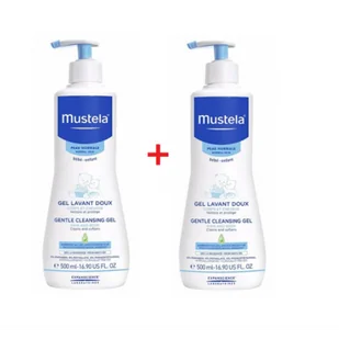 Mustela LABORATOIRES EXPANSCIENCE POLSKA SP Z O.O Bebe Delikatny żel do mycia 2 x 500 ml - Balsamy i oliwki dla dzieci - miniaturka - grafika 2