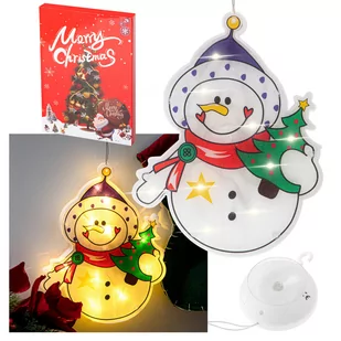 LAMPKI LED wisząca dekoracja świąteczna | bałwan | na baterie | wewnętrzne - Oświetlenie świąteczne - miniaturka - grafika 1