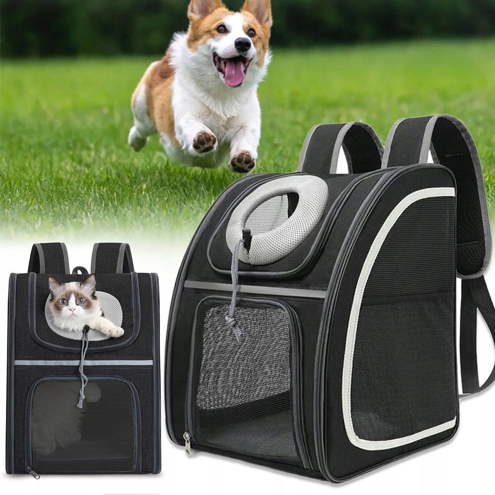 Plecak Torba Przezroczysty Wentylacja Dla Kota Psa Czarny