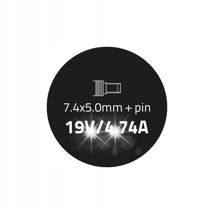Qoltec Zasilacz do laptopa HP Compaq 90W 19V 4.74A 7.4*5.0+pin +kabel