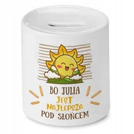 Skarbonki - Skarbonka Dla Juli Julki na Urodziny na Prezent z Nadrukiem ze Zdjęciem - miniaturka - grafika 1
