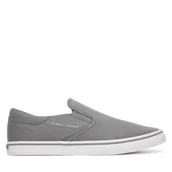 Trampki męskie - Tenisówki Tommy Hilfiger Vulc Core Slip On FM0FM05689 Szary - miniaturka - grafika 1