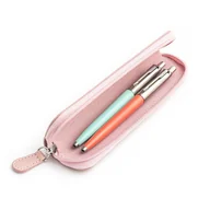 Zestawy piśmiennicze - Zestaw prezentowy długopis Parker Jotter Originals Miętowy i Koralowy z różowym etui - miniaturka - grafika 1