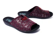 Kapcie damskie - ADANEX DIK27 DIANA 25920 BU/CZ burgund/czarny, kapcie/klapki damskie - Adanex - miniaturka - grafika 1