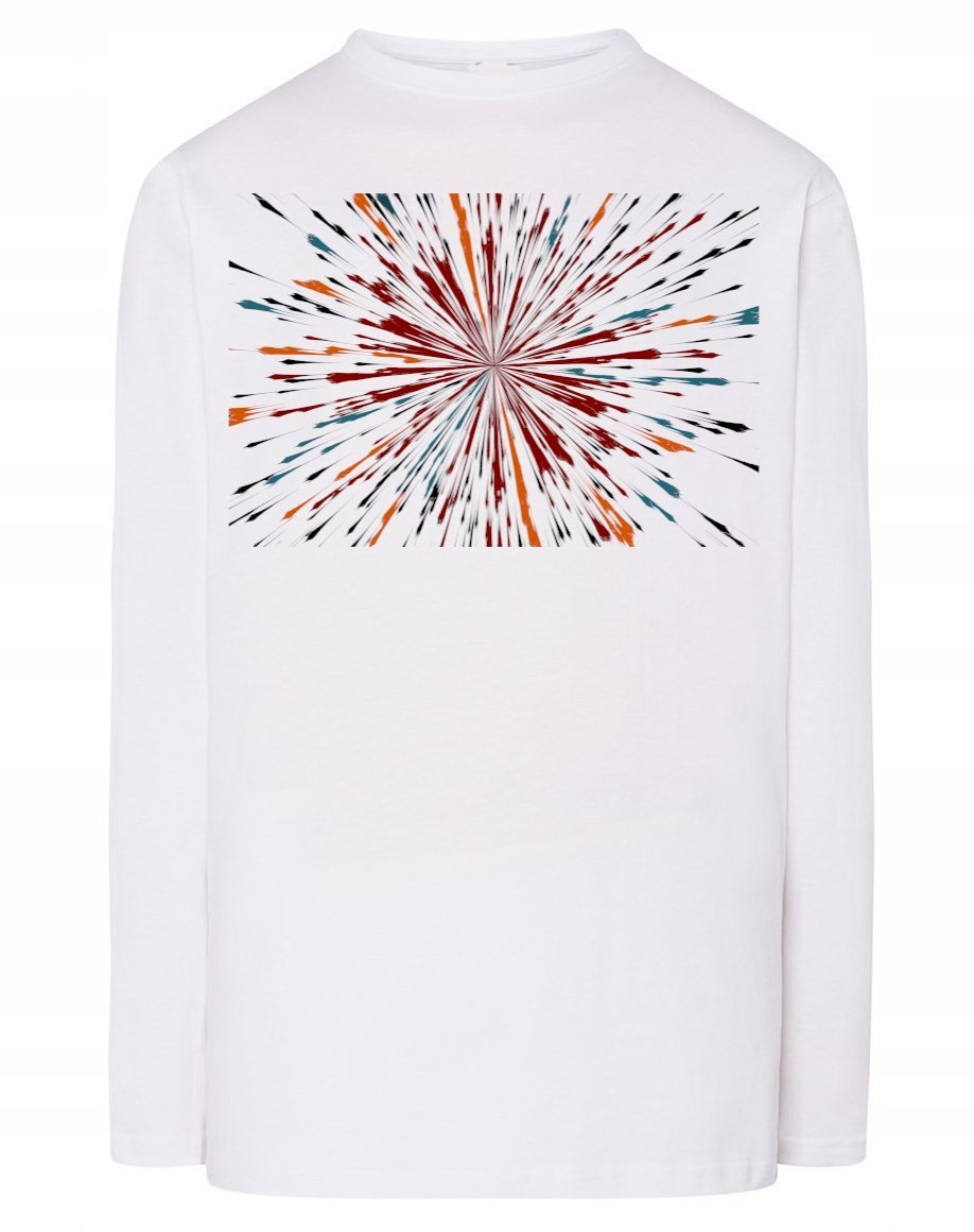 Longsleeve męski nadruk Kolory Abstrakcja r.M