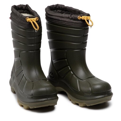 VIKING KHAKI KALOSZE Z MIĘKKĄ CHOLEWKĄ NA SZNUROWANIE OCIEPLANE 39 J3A