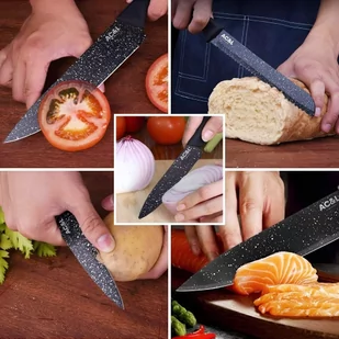 Zestaw noży kuchennych + obieraczka Komplet 6szt - Obieraczki - miniaturka - grafika 1