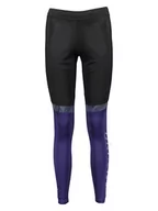 Spodnie sportowe damskie - Mizuno Legginsy funkcyjne "Pad" w kolorze czarno-fioletowym - miniaturka - grafika 1