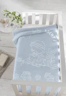 Koce i narzuty dla dzieci - Pielsa Baby, Koc dziecięcy/Otulacz, Premium, Safari, Niebieski, 110x140 cm - miniaturka - grafika 1