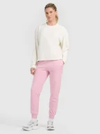 Spodnie sportowe damskie - 4F Spodnie dresowe joggery damskie - różowe XS - miniaturka - grafika 1