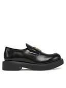 Półbuty damskie - LOVE MOSCHINO Loafersy JA10404G1NJD000041 Czarny - miniaturka - grafika 1