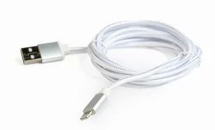 Gembird Kabel USB oplot tekstyl 8pin/1.8m/iPhone/srebrny (CCB-MUSB2B-AMLM-6-S) - Kable USB - miniaturka - grafika 2