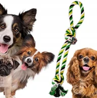 Zabawki dla psów - GRYZAK SZARPAK DLA PSA ZABAWKA DO APORTOWANIA SZNUR LINA PLECIONA SPLOT - miniaturka - grafika 1