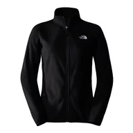 Bluzy sportowe damskie - Bluza The North Face 100 Glacier Full-Zip Fleece 0A855OJK31 - czarna - miniaturka - grafika 1