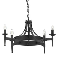 Lampy sufitowe - Searchlight 2425-5BK - Żyrandol na łańcuchu CATWHEEL 4xE14/40W/230V - miniaturka - grafika 1