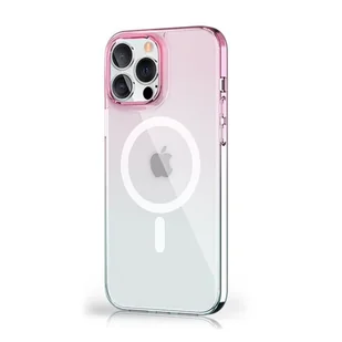 Kingxbar PQY Gradient Series magnetyczne etui do iPhone 13 obudowa pokrowiec niebiesko-różowy (kompatybilne z MagSafe) - Etui i futerały do telefonów - miniaturka - grafika 1