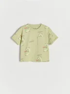 Bluzki dla niemowląt - Reserved - T-shirt z kieszonką - jasnozielony - miniaturka - grafika 1
