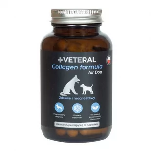 VETERAL Collagen Formula for Dog 60 kapsułek - Suplementy i witaminy dla psów - miniaturka - grafika 1