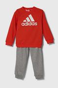 Dresy i komplety dla dziewczynek - adidas dres dziecięcy kolor czerwony - miniaturka - grafika 1