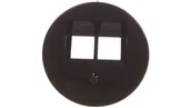 Klawisze i ramki - Berker R1/R3 czarny płytka do gniazda teleinformatycznego x2 B_14092045 - miniaturka - grafika 1