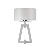 Lampy stojące - Lampka nocna, stołowa, Clio, 30x47 cm, jasnoszary klosz - miniaturka - grafika 1