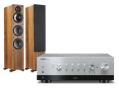 Zestawy stereo - Yamaha R-N800A (srebrny) + Tesi 661 (orzech) - miniaturka - grafika 1