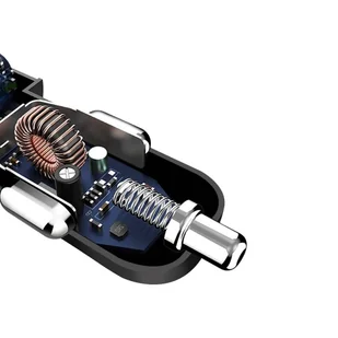 Dudao zestaw samochodowa ładowarka 2x USB 3.4A + zestaw słuchawkowy słuchawka Bluetooth czarny (R10 black) - Ładowarki do telefonów - miniaturka - grafika 9