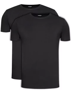 Piżamy męskie - Dsquared2 Underwear Komplet 2 t-shirtów DCX200030 Czarny Regular Fit - grafika 1