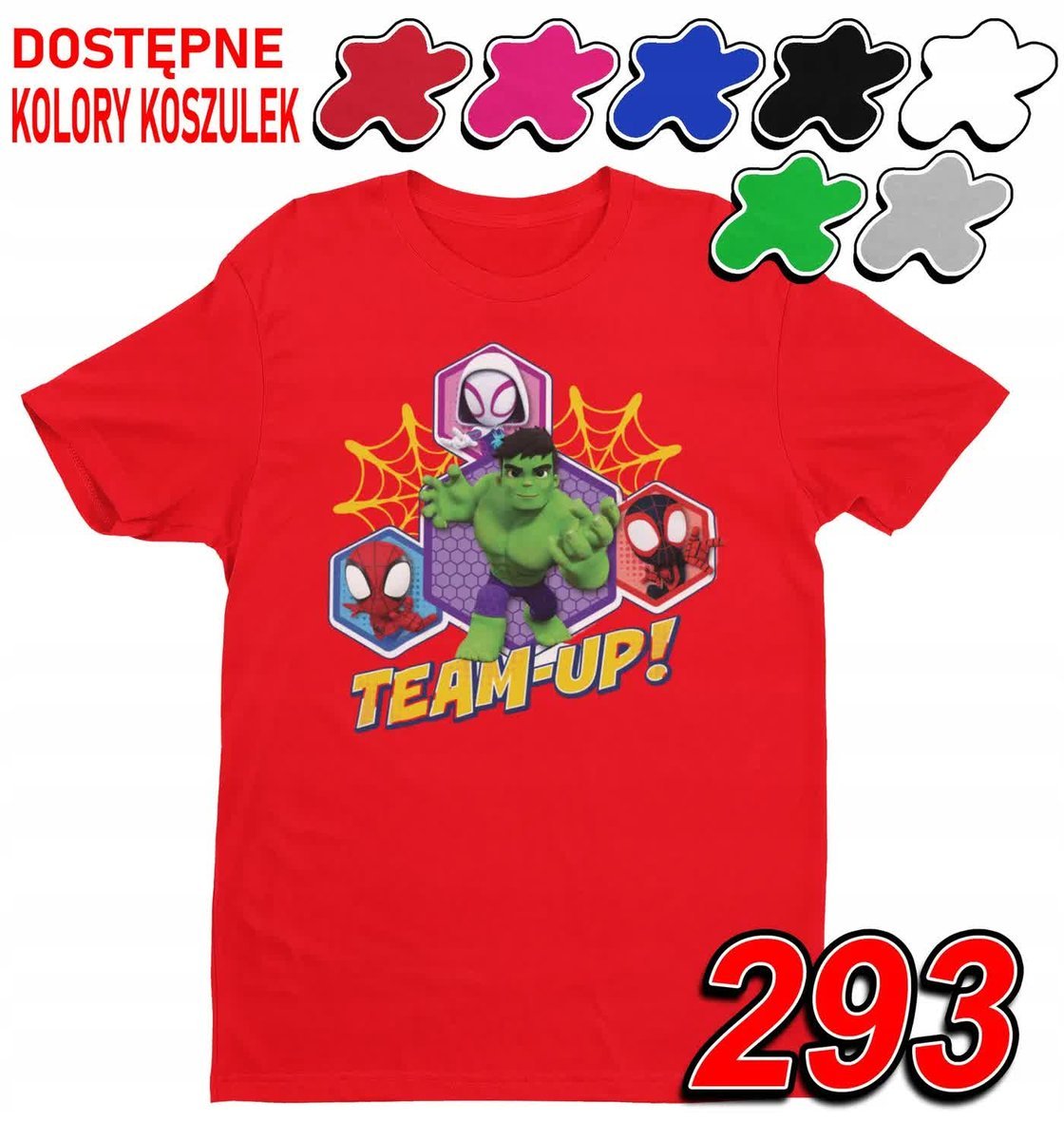 Dziecięca Koszulka T-Shirt Z Nadrukiem Spidey Friends Marvel -M 134-140