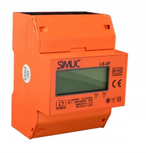 Simet Licznik energii elektrycznej 3-fazowy 100A 3x230400V z wyświetlaczem LS-3F MID 85402010 85402010 - Liczniki energii elektrycznej - miniaturka - grafika 1