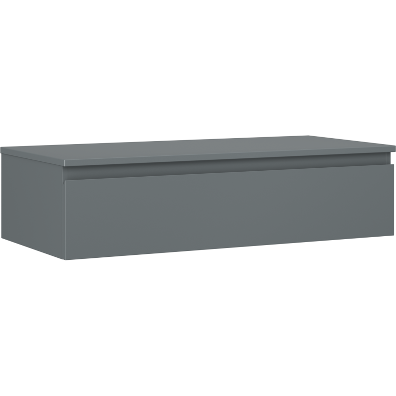 Mexen Orio szafka łazienkowa podumywalkowa 100 cm z blatem, 1 szuflada, grafit mat - 91A10-10023-1-BFC66