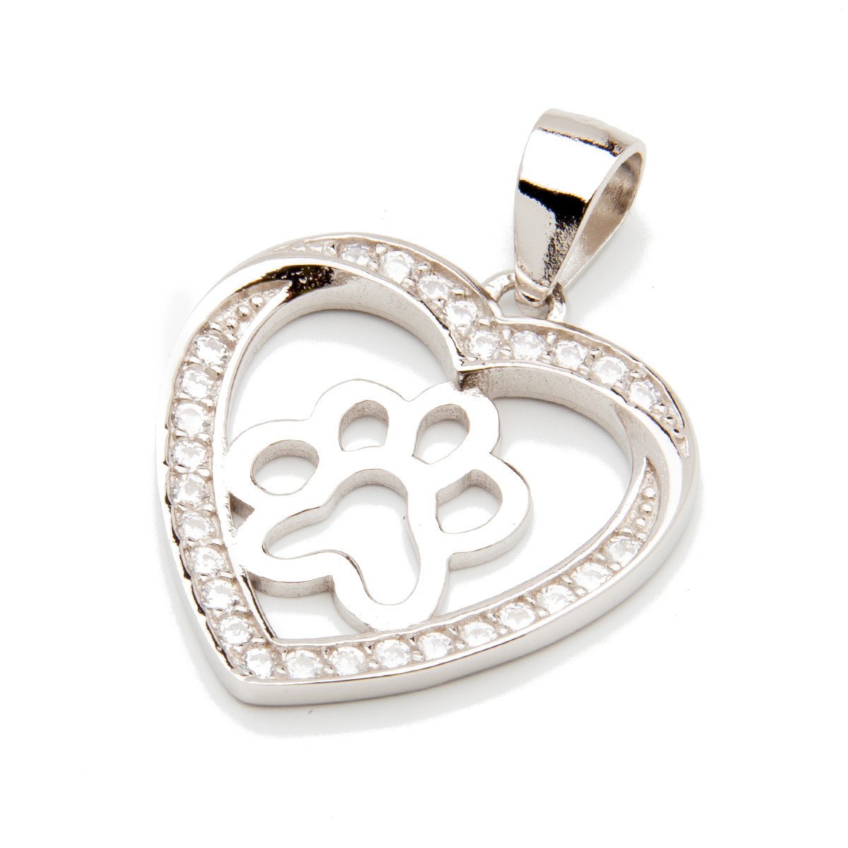 Srebrna zawieszka psia łapa