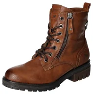 Botki damskie - Mustang Damskie sztyblety 1397-501, Cognac, 37 EU - miniaturka - grafika 1