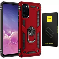 Etui i futerały do telefonów - ETUI PANCERNE SPACECASE RING NX UCHWYT MAGNETYCZNY RING CASE OBUDOWA PLECKI GALAXY S20 CZERWONY - miniaturka - grafika 1