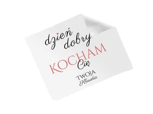 Ściereczka personalizowana do okularów Dzień dobry kocham Cię - 1 szt. - Akcesoria do okularów - miniaturka - grafika 1