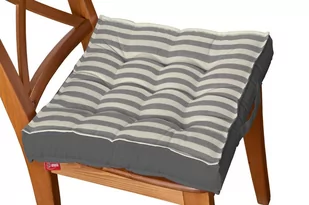 Dekoria Siedzisko Kuba na krzesło szaro białe pasy 1,5cm) 40 × 40 × 6 cm Quadro 210-136-12 - Meble modułowe i akcesoria - miniaturka - grafika 1