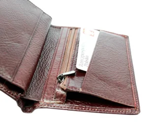 Portfel Męski Skórzany ALBATROSS Skóra Licowa Duży Pionowy Bez Zapięcia Suwak Na Bilon A-3800 - Portfele - miniaturka - grafika 7