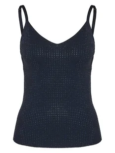 Fracomina Top FR25ST4006K410J9 Granatowy Slim Fit - Koszulki i topy damskie - miniaturka - grafika 1