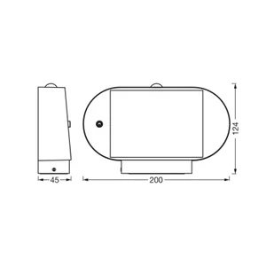 OSRAM Kinkiet LED z czujnikiem ENDURA STYLE SOLAR OVAL 20 cm 830, czarny, aluminium, nowoczesny - Lampy ogrodowe - miniaturka - grafika 1