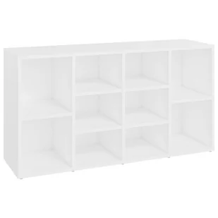 vidaXL Ławka z miejscem na buty, biała, 103x30x54,5 cm, płyta wiórowa vidaXL - Ławki do przedpokoju - miniaturka - grafika 1