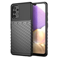 Etui i futerały do telefonów - Thunder Case elastyczne pancerne etui pokrowiec Samsung Galaxy A72 4G czarny - miniaturka - grafika 1