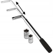 Akcesoria motoryzacyjne - Dunlop Klucz do kół teleskopowy z nakładkami do śrub 17/19/21/23 mm - miniaturka - grafika 1