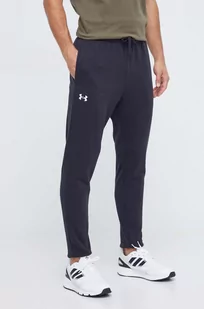 Under Armour spodnie dresowe kolor czarny gładkie - Spodnie męskie - miniaturka - grafika 1