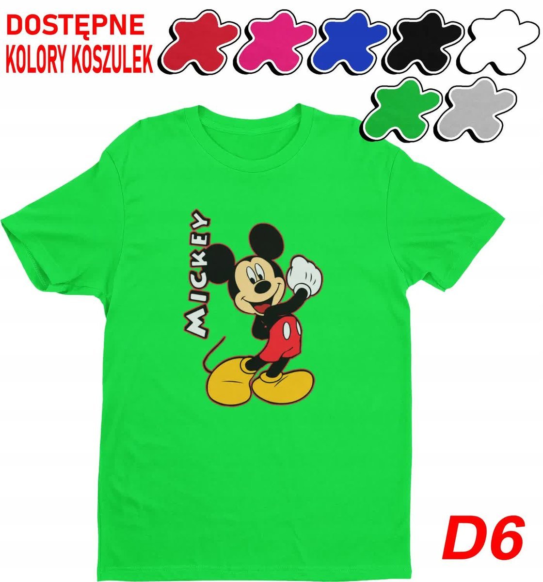 T-Shirt Koszulka Dziecięca Myszka Miki Minnie Daisy Różne Wzory -L 146-152